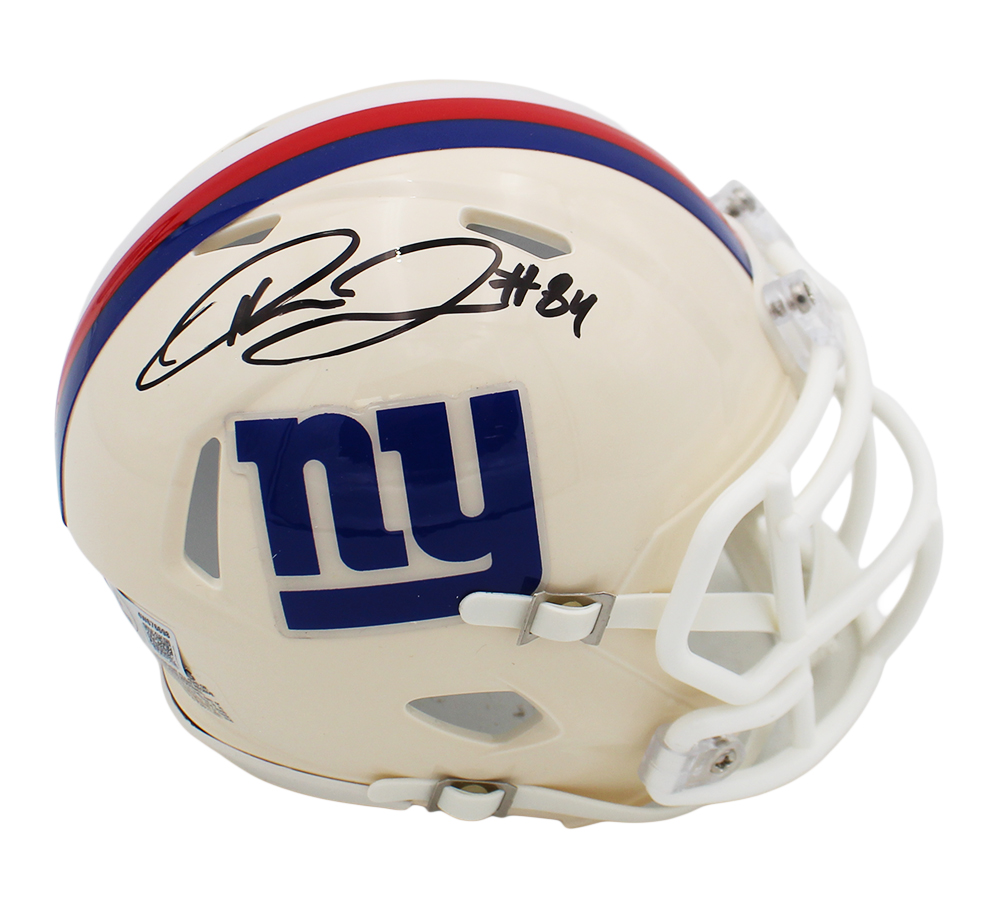 Theo Johnson Signed New York Giants Speed Retro NFL Mini Helmet