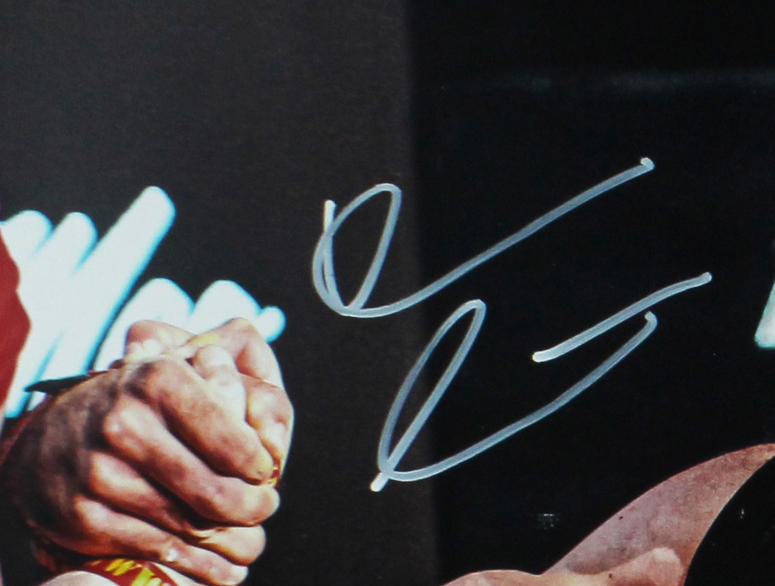 Devon Larratt Signed Unframed 16x20 Horizontal Arm Wrestling Photo - Black Sleeveless Shirt - Image 2