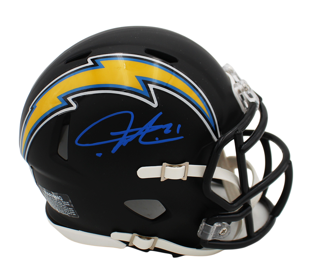 LaDanian Tomlinson Hand Signed San Diego Chargers Speed Flat Black Mini NFL Helmet