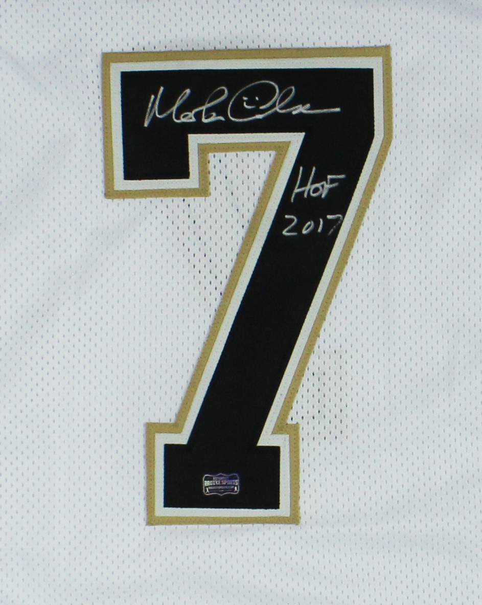 Morten Andersen Signed New Orleans Custom White Jersey With "HOF 2017" Inscription - Image 2