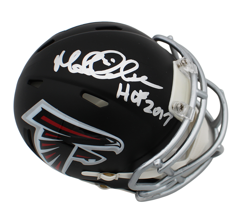 Morten Andersen Signed Atlanta Falcon Speed NFL Mini Helmet With "HOF 2017" Inscription