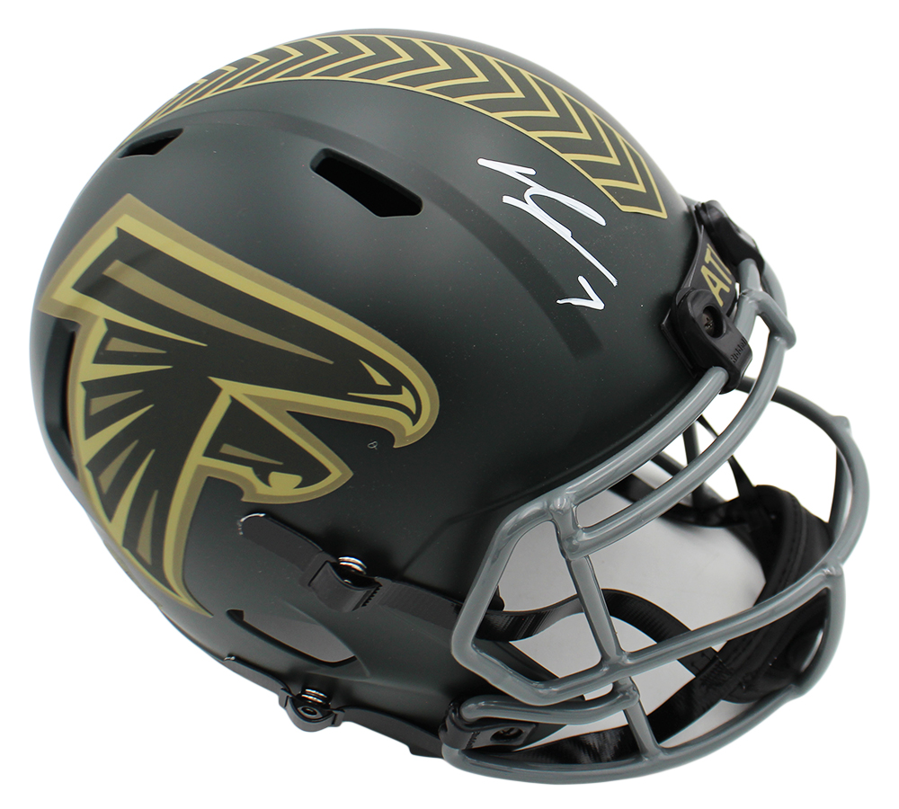 Bijan Robinson Signed Atlanta Falcons Speed Full Size Salute to Service 4 NFL Helmet