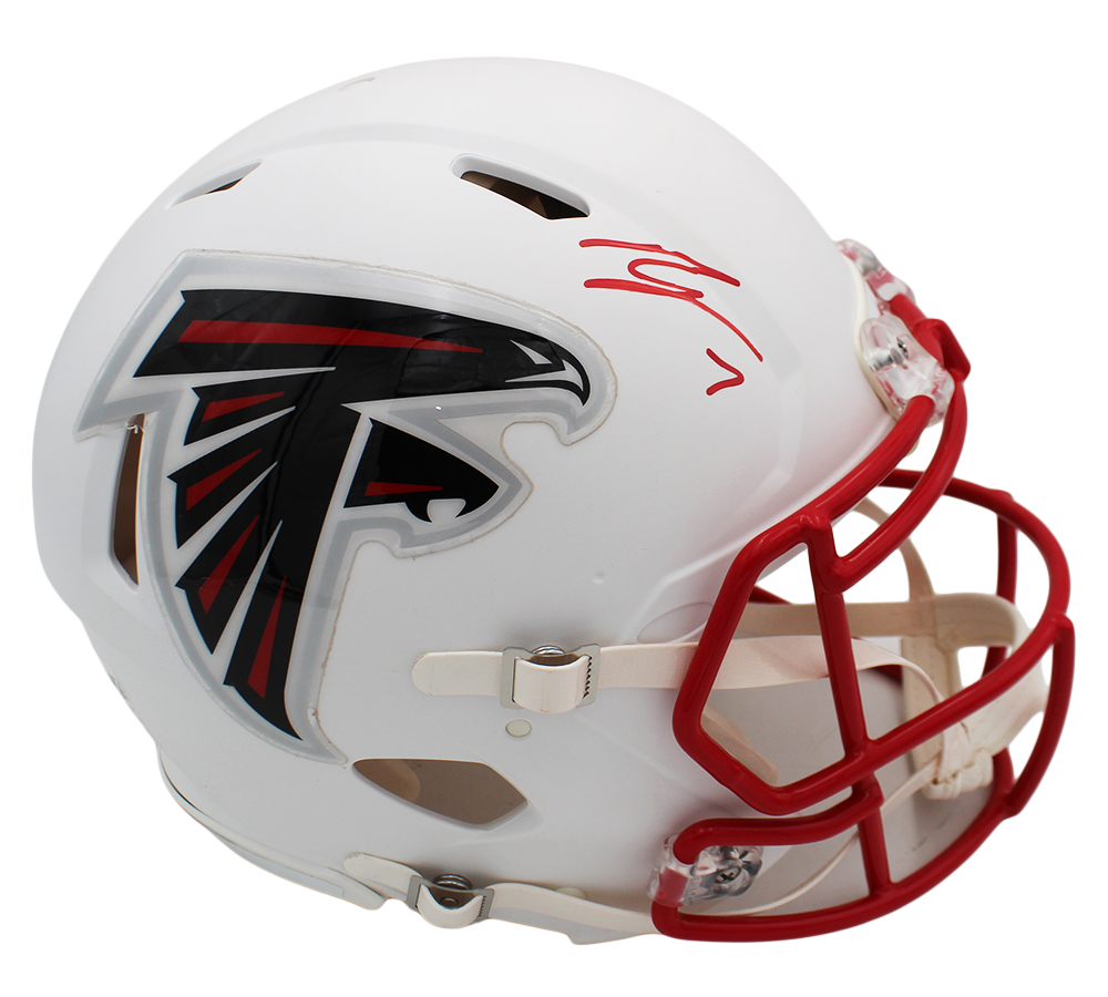 Bijan Robinson Signed Atlanta Falcons Speed Authentic White Matte NFL Helmet