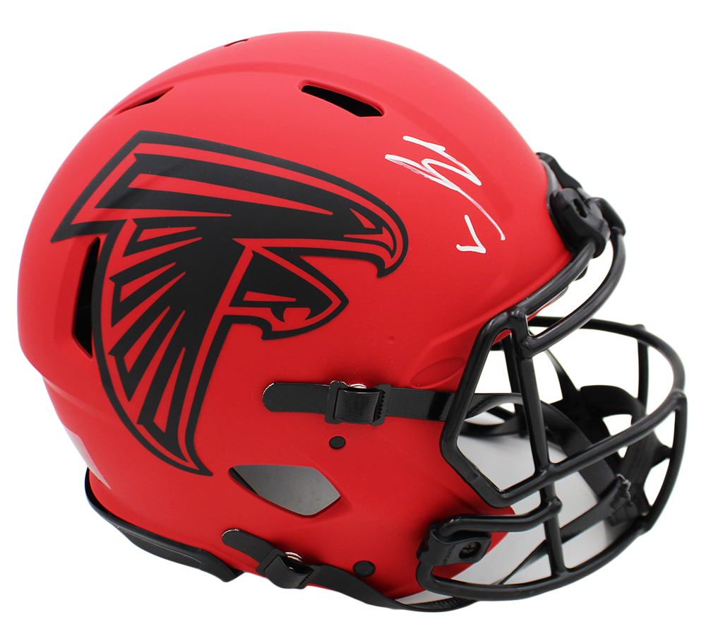 Bijan Robinson Signed Atlanta Falcons Speed Authentic Rave NFL Helmet