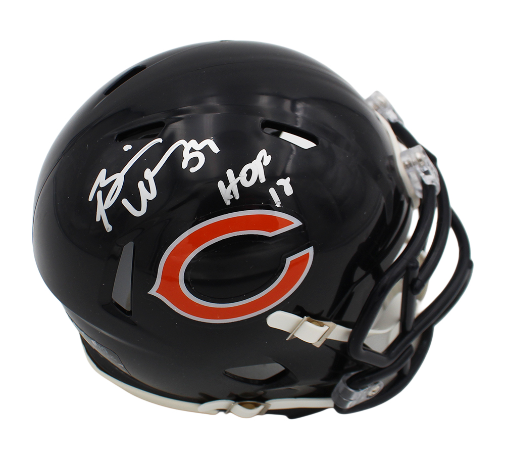 Brian Urlacher Signed Chicago Bears Speed NFL Mini Helmet with "HOF 18" Inscription