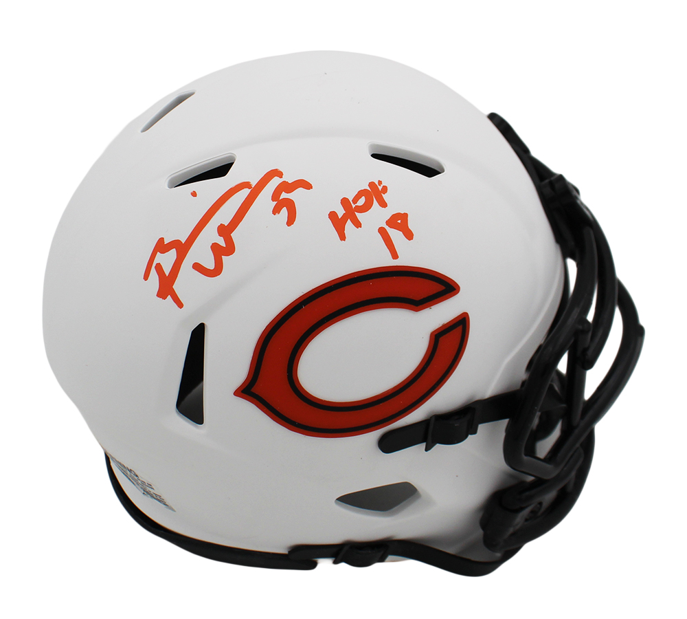 Brian Urlacher Signed Chicago Bears Speed Lunar NFL Mini Helmet with "HOF 18" Inscription
