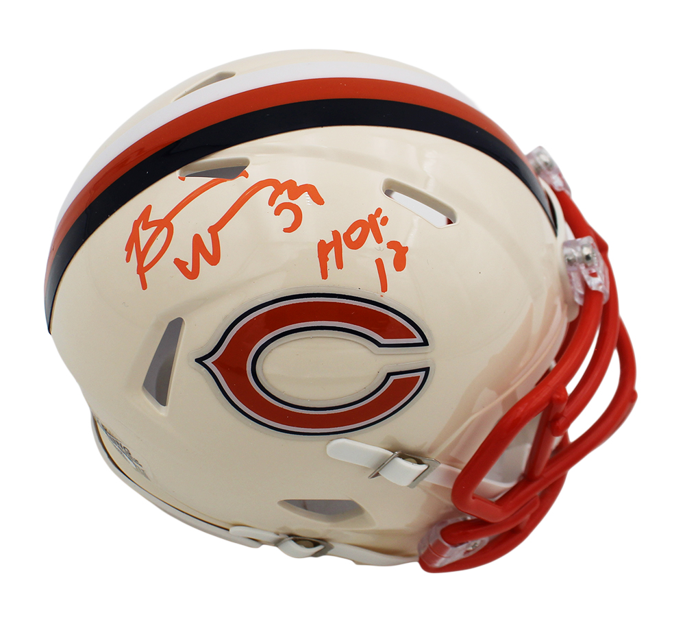Brian Urlacher Signed Chicago Bears Speed Retro NFL Mini Helmet with "HOF 18" Inscription
