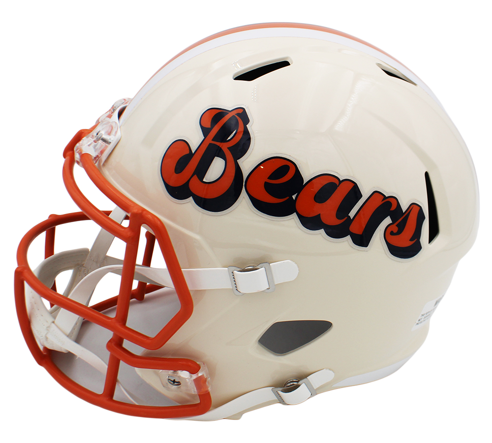 Brian Urlacher Signed Chicago Bears Speed Full Size Retro NFL Helmet with "HOF 18" Inscription - Image 3