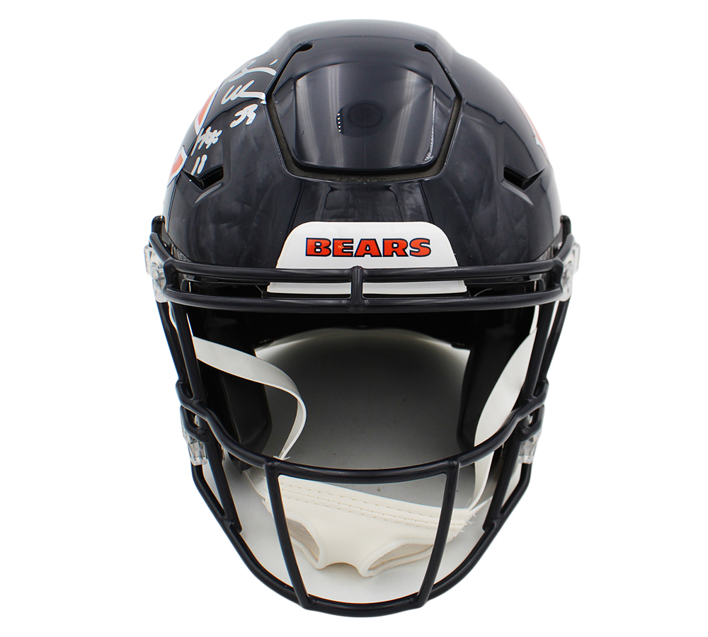 Brian Urlacher Signed Chicago Bears Speed Flex Authentic NFL Helmet with "HOF 18" Inscription - Image 3