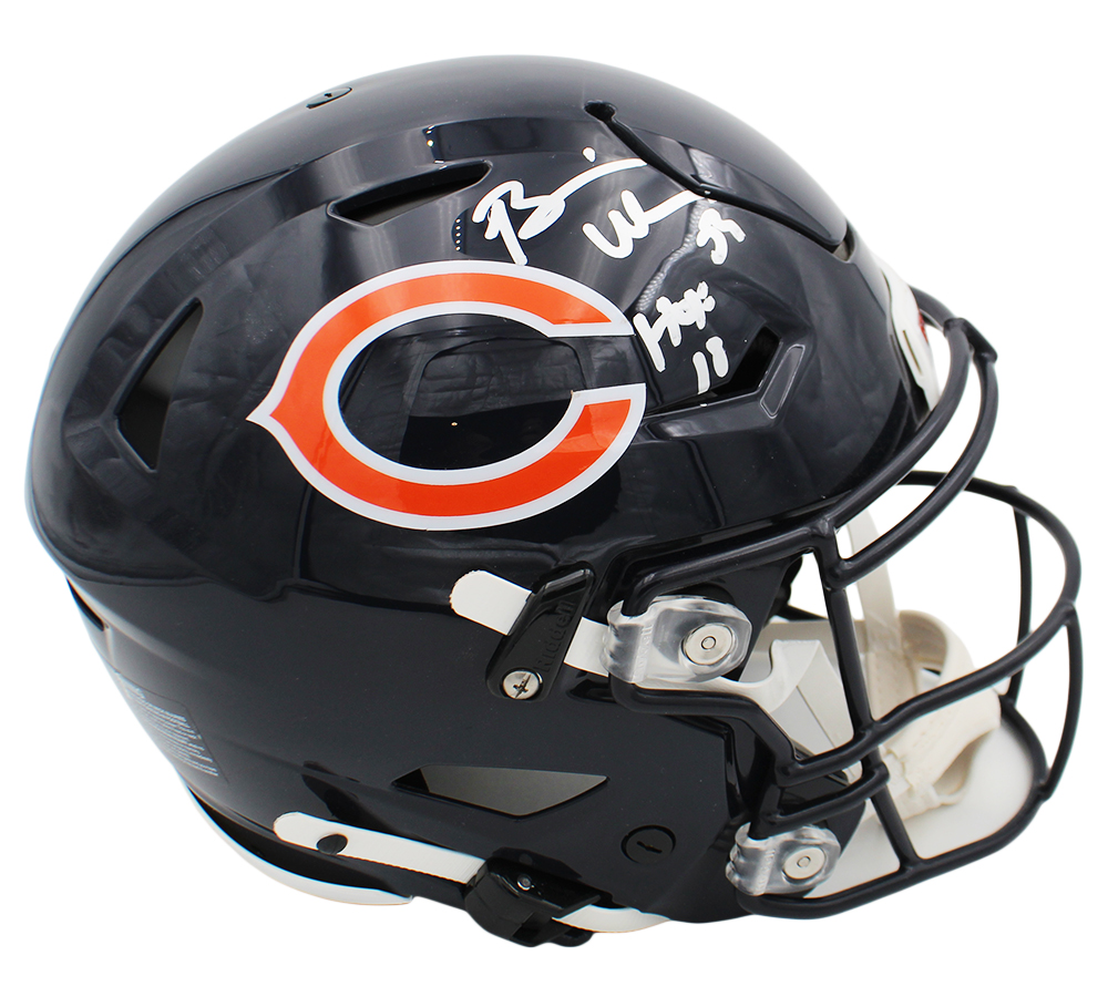 Brian Urlacher Signed Chicago Bears Speed Flex Authentic NFL Helmet with "HOF 18" Inscription - Image 2