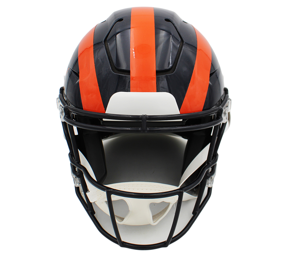 Brian Urlacher Signed Chicago Bears Speed Flex Authentic Tribute NFL Helmet with "HOF 18" Inscription - Image 3