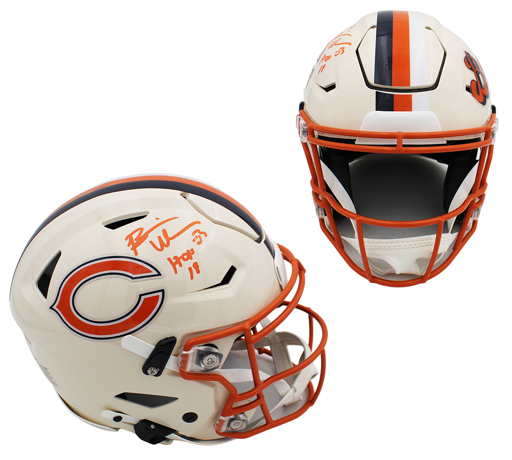 Brian Urlacher Signed Chicago Bears Speed Flex Authentic Retro NFL Helmet with "HOF 18" Inscription
