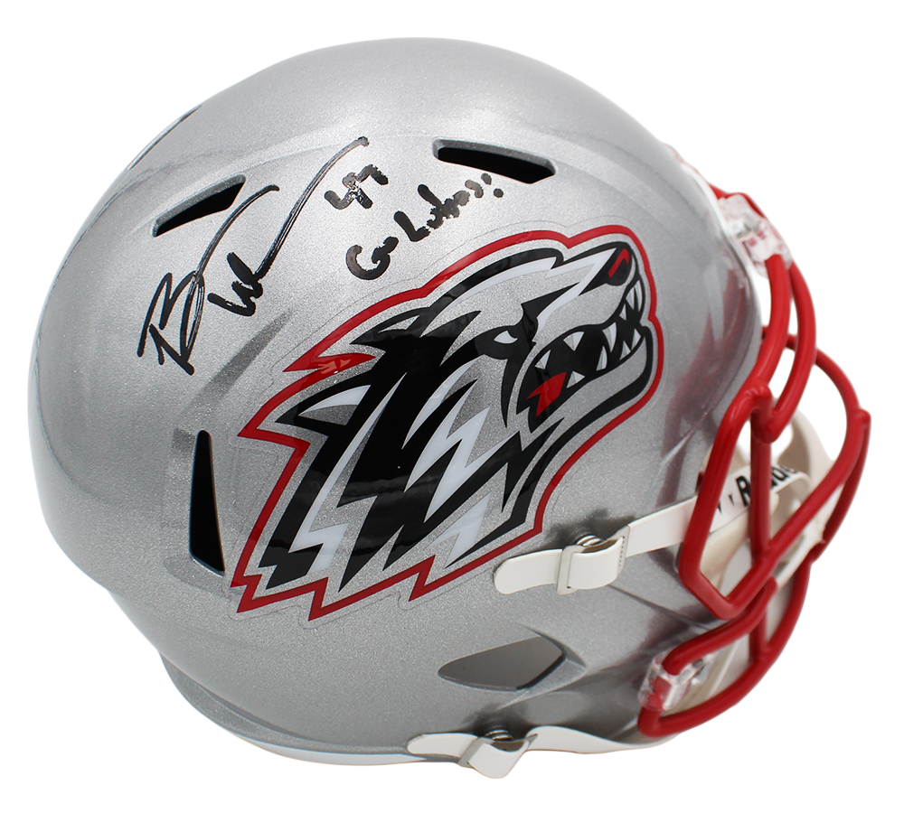 Brian Urlacher Signed New Mexico Lobos Speed Full Size NCAA Helmet