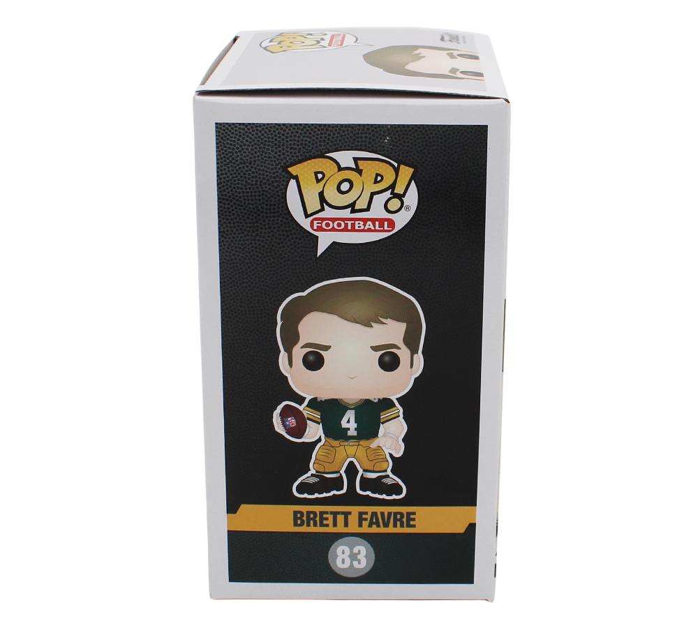 Brett Favre Signed Green Bay Packers Model #83 Funko Pop - Yellow Ink - Image 4