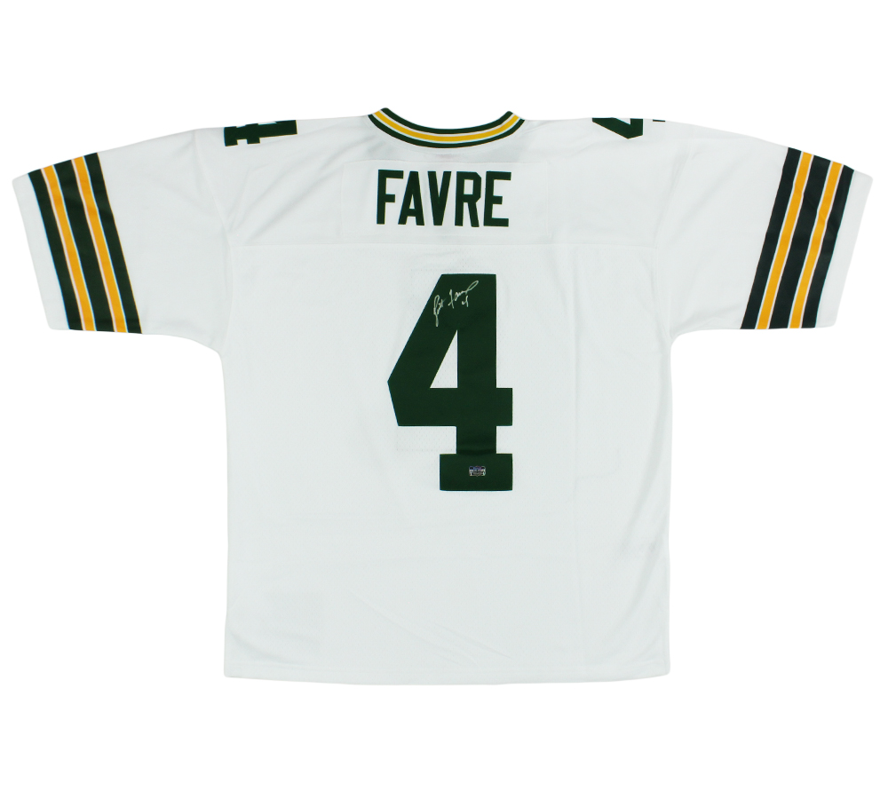 Brett Favre Signed Green Bay Packers Mitchell & Ness Legacy White NFL X-Large Jersey