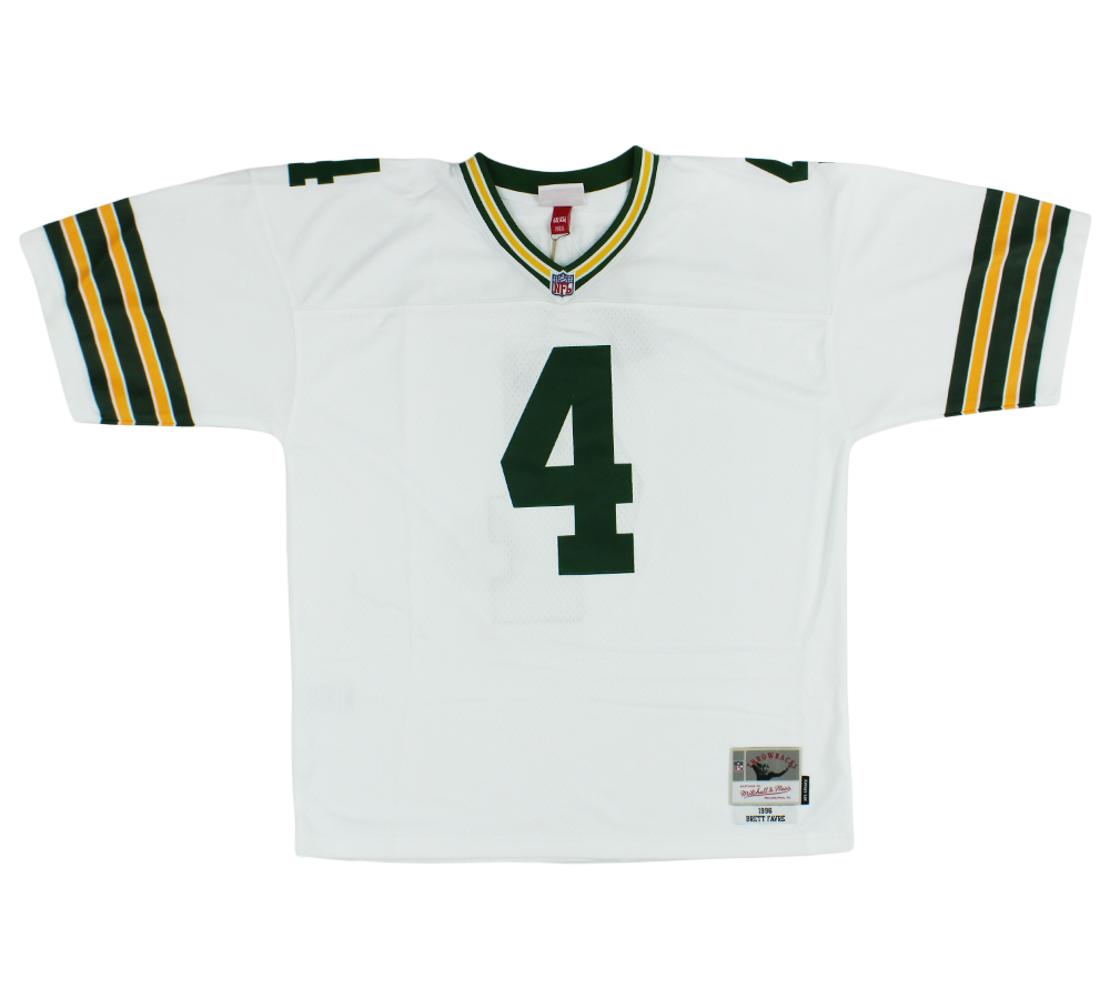 Brett Favre Signed Green Bay Packers Mitchell & Ness Legacy White NFL X-Large Jersey - Image 3