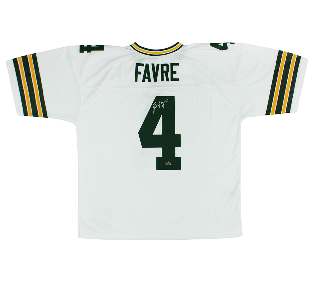 Brett Favre Signed Green Bay Packers Mitchell & Ness Legacy White NFL XX-Large Jersey