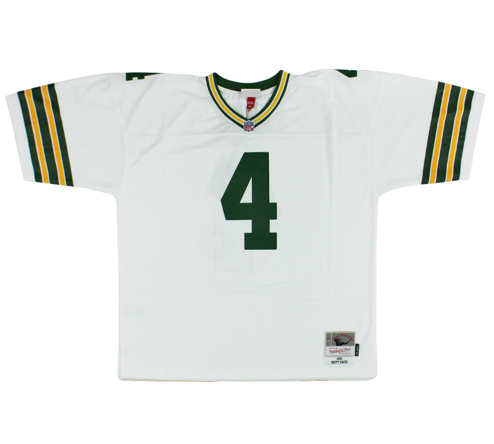 Brett Favre Signed Green Bay Packers Mitchell & Ness Legacy White NFL XX-Large Jersey - Image 3