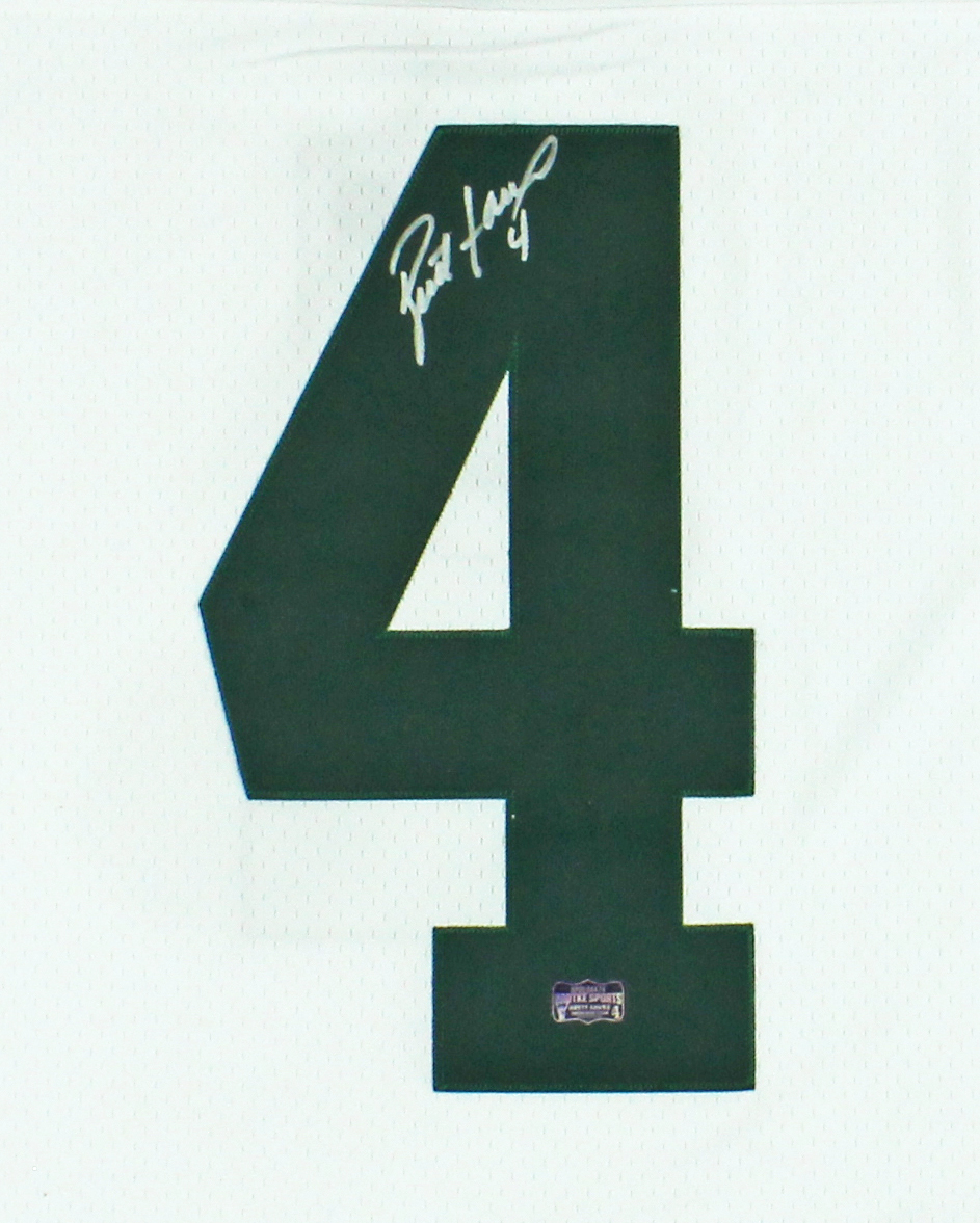 Brett Favre Signed Green Bay Packers Mitchell & Ness Legacy White NFL Large Jersey - Image 2