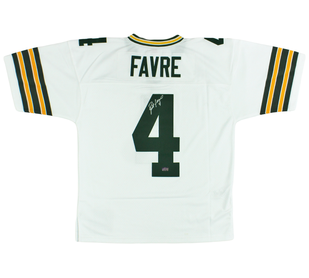 Brett Favre Signed Green Bay Packers Mitchell & Ness Legacy White NFL Large Jersey