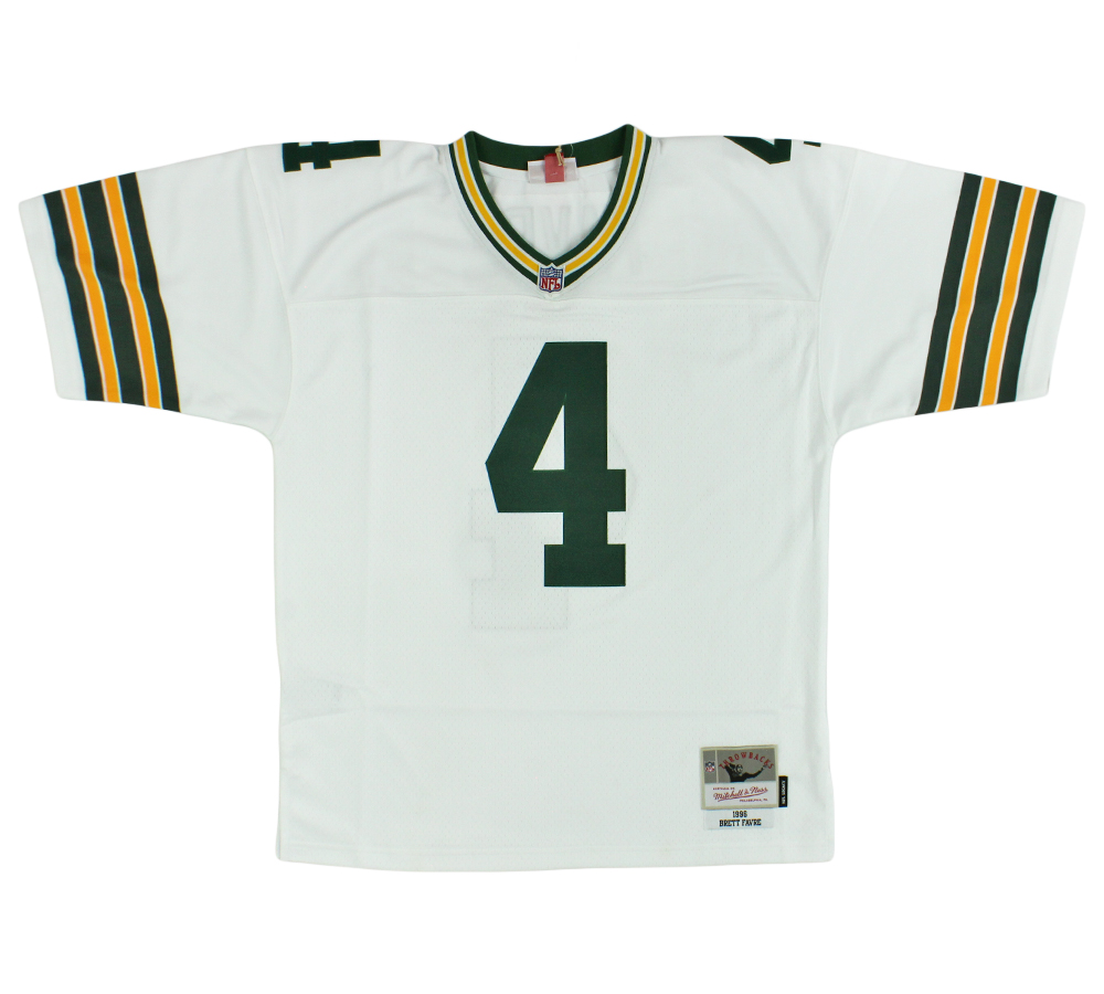 Brett Favre Signed Green Bay Packers Mitchell & Ness Legacy White NFL Large Jersey - Image 3