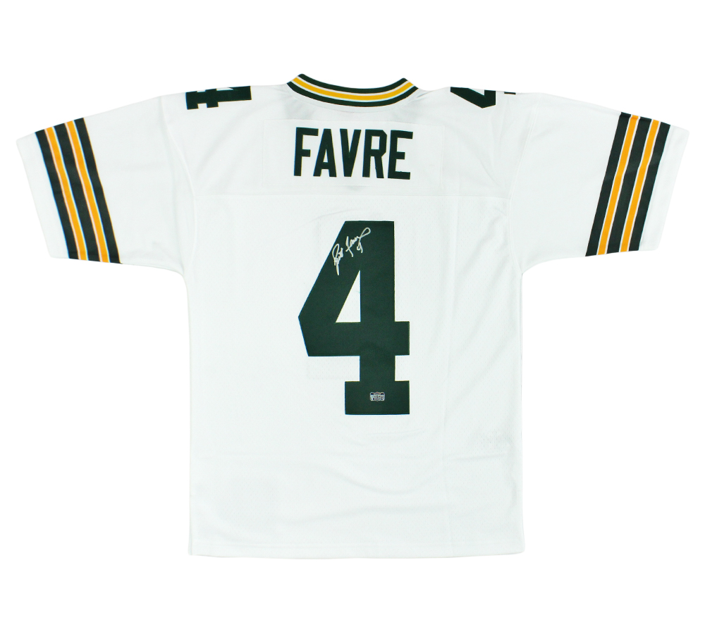 Brett Favre Signed Green Bay Packers Mitchell & Ness Legacy White NFL Medium Jersey
