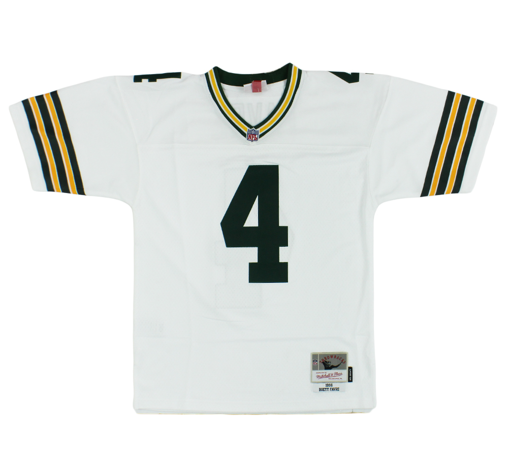 Brett Favre Signed Green Bay Packers Mitchell & Ness Legacy White NFL Medium Jersey - Image 3
