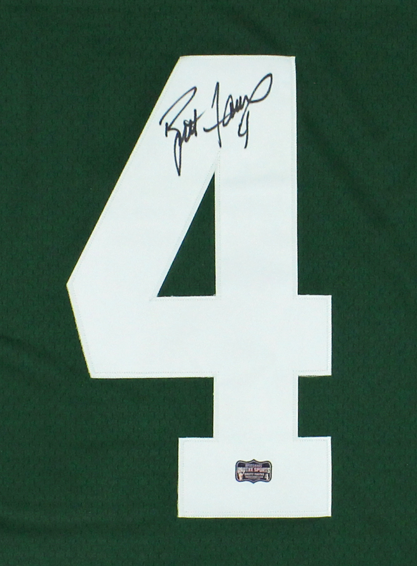 Brett Favre Signed Green Bay Packers Mitchell & Ness Legacy Green NFL 2X-Large Jersey - Image 2