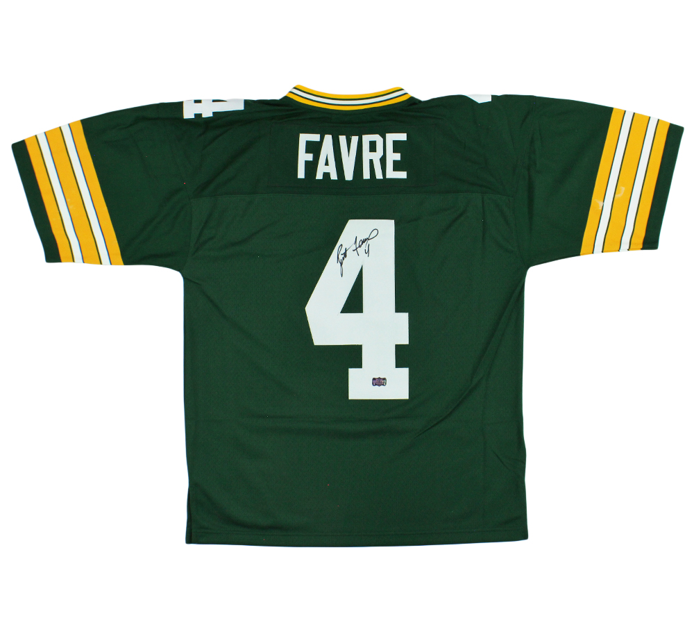 Brett Favre Signed Green Bay Packers Mitchell & Ness Legacy Green NFL Large Jersey