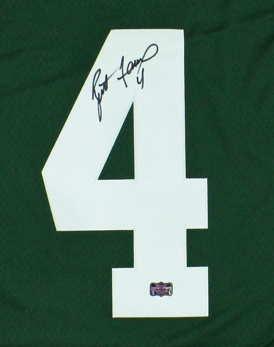 Brett Favre Signed Green Bay Packers Mitchell & Ness Legacy Green NFL Large Jersey - Image 2