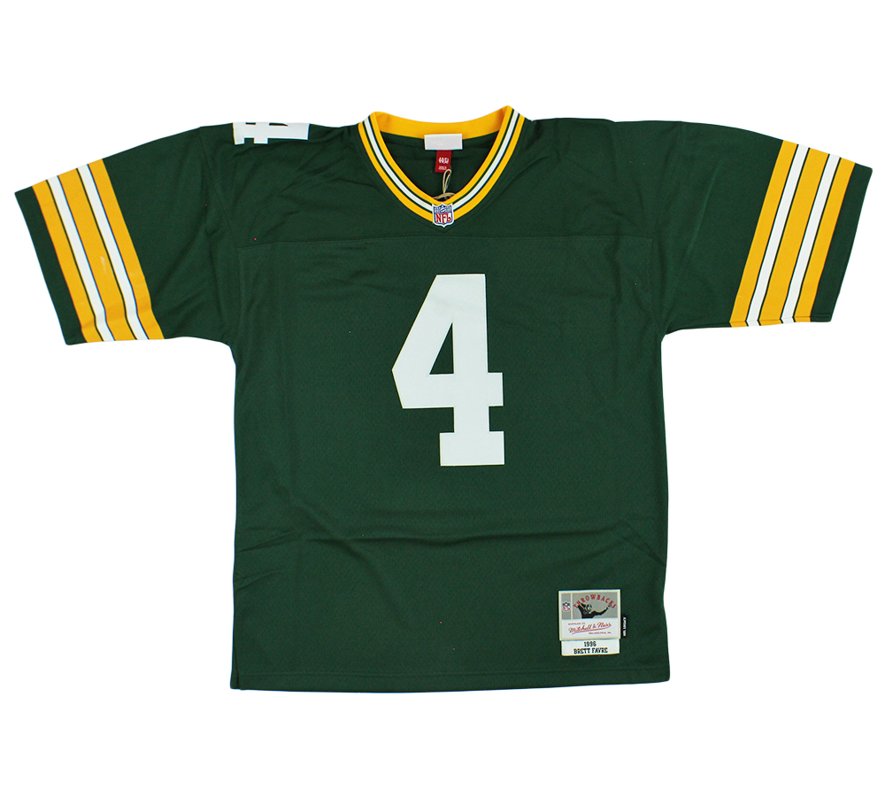 Brett Favre Signed Green Bay Packers Mitchell & Ness Legacy Green NFL Large Jersey - Image 3