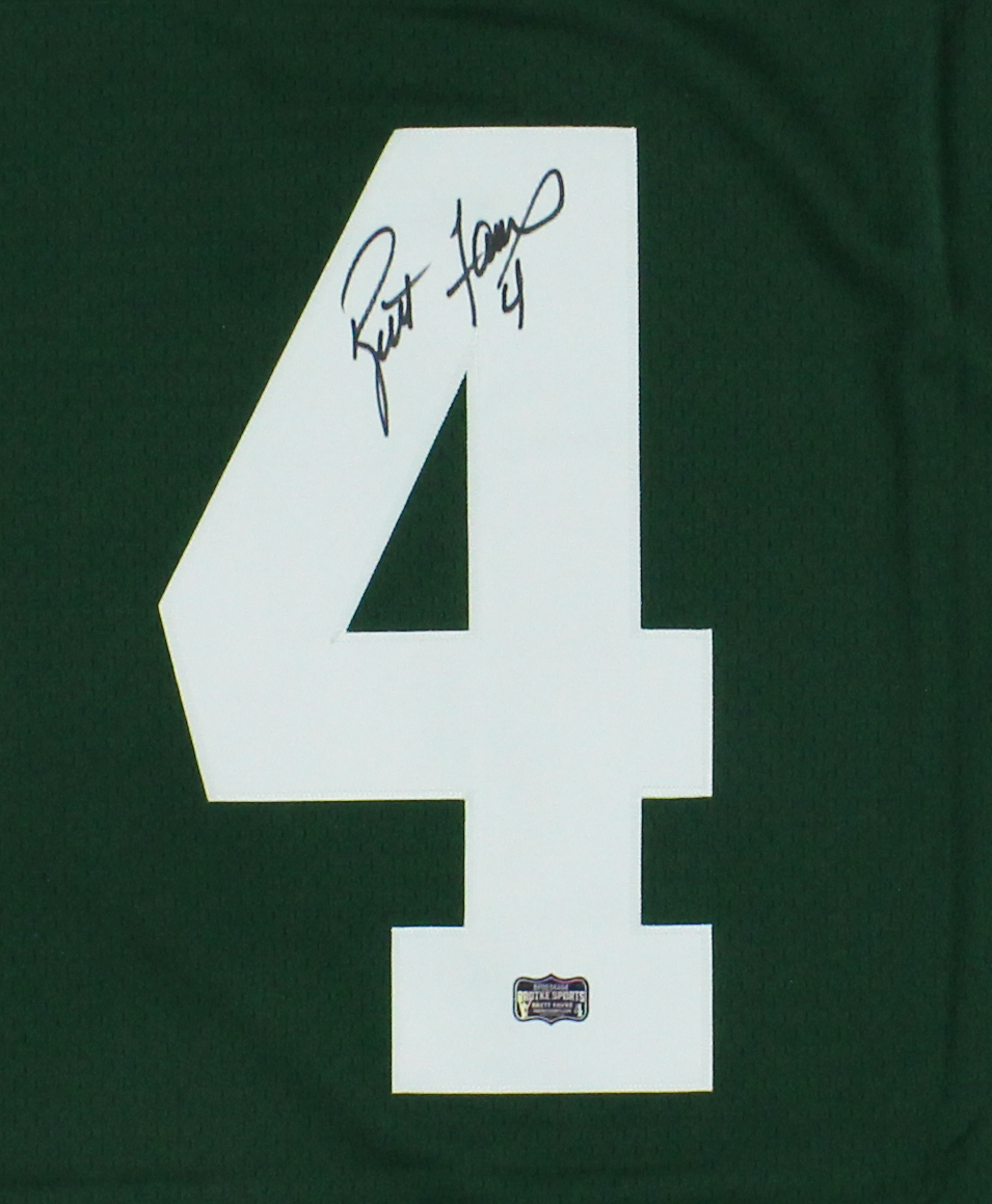 Brett Favre Signed Green Bay Packers Mitchell & Ness Legacy Green NFL XL Jersey - Image 2