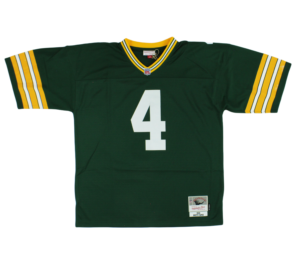 Brett Favre Signed Green Bay Packers Mitchell & Ness Legacy Green NFL XL Jersey - Image 3