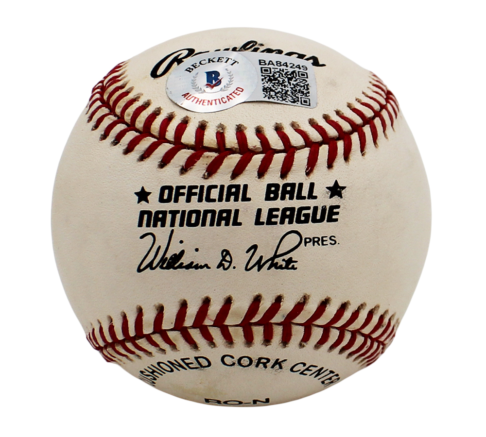 Rocky Bleier Signed Pittsburgh Steelers Rawlings Official Major League White Baseball - Image 4