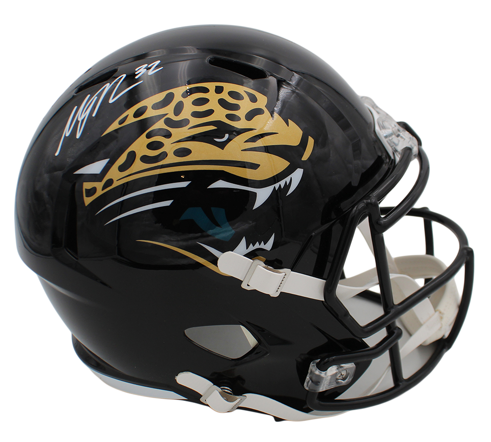Maurice Jones-Drew Signed Jacksonville Jaguars Speed Full Size Throwback 1995-2012 NFL Helmet - Image 2