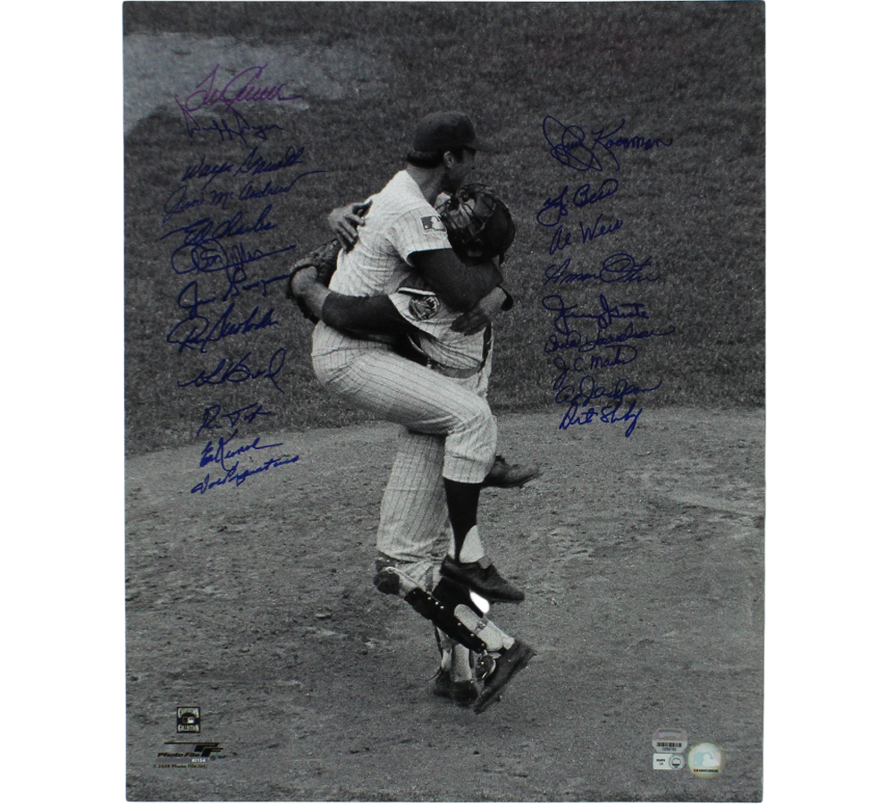 1969 Miracle Mets Multi-Signed Unframed 16x20 MLB World Series Photo 21 Signatures including Tom Seaver, Yogi Berra