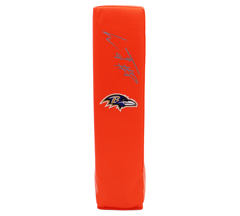 Lamar Jackson Signed Baltimore Ravens Orange Pylon