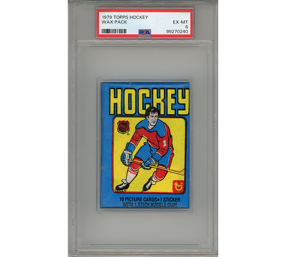 Topps 1979-80 Graded EX-MT 6 Encapsulated Hockey Wax Pack- Wayne Gretzky Rookie Year