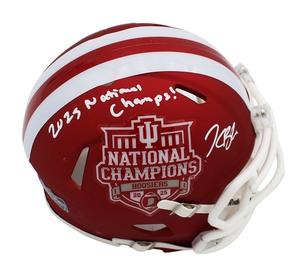 Kaelon Black Signed Indiana Hoosiers Speed National Champions NCAA Mini Helmet with "2025 National Champs!" Inscription