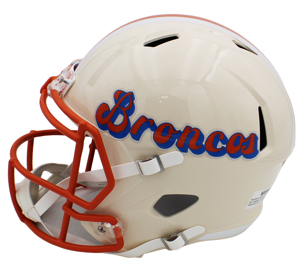 Mike Shanahan Signed Denver Broncos Speed Full Size Retro NFL Helmet - Image 2