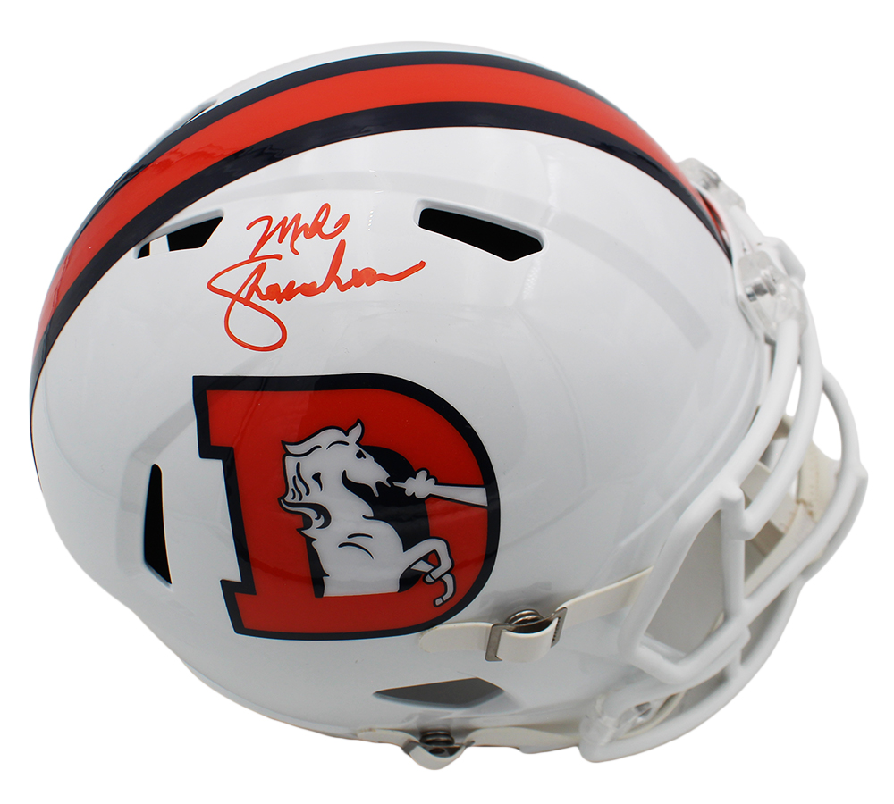 Mike Shanahan Signed Denver Broncos Speed Full Size Snowcap NFL Helmet