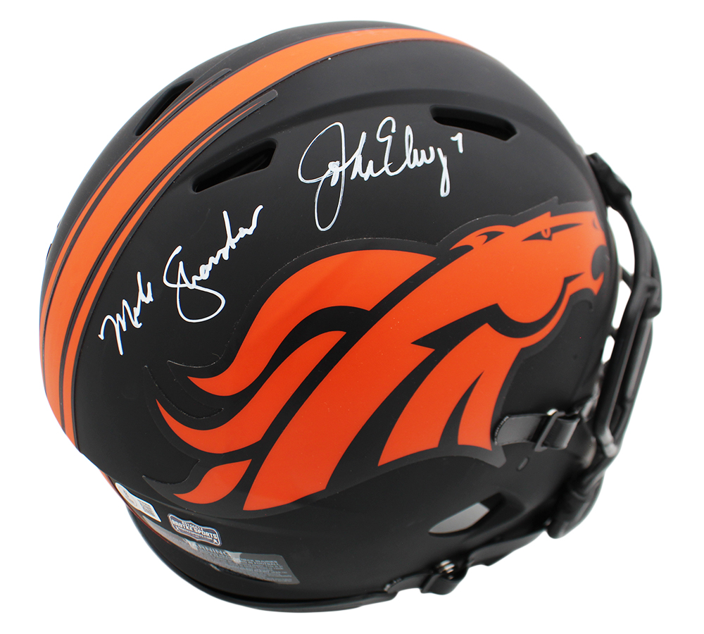 Mike Shanahan and John Elway Signed Denver Broncos Speed Authentic Eclipse NFL Helmet