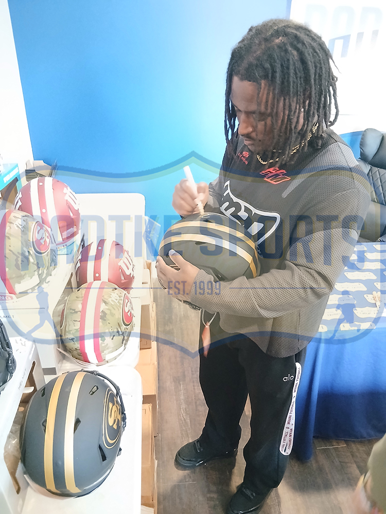 Kaelon Black Signed San Francisco 49ers Speed Eclipse Authentic NFL Helmet - Image 3