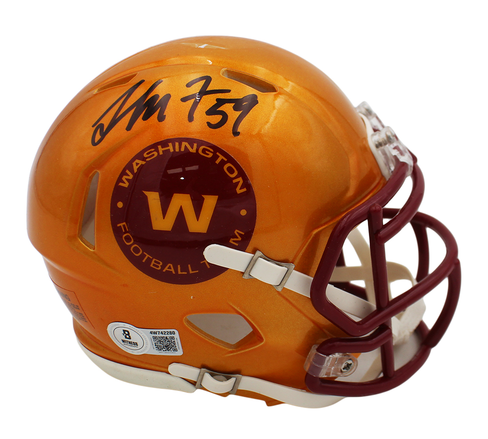 London Fletcher Signed Washingon Commanders Speed Flash NFL Mini Helmet - Image 2