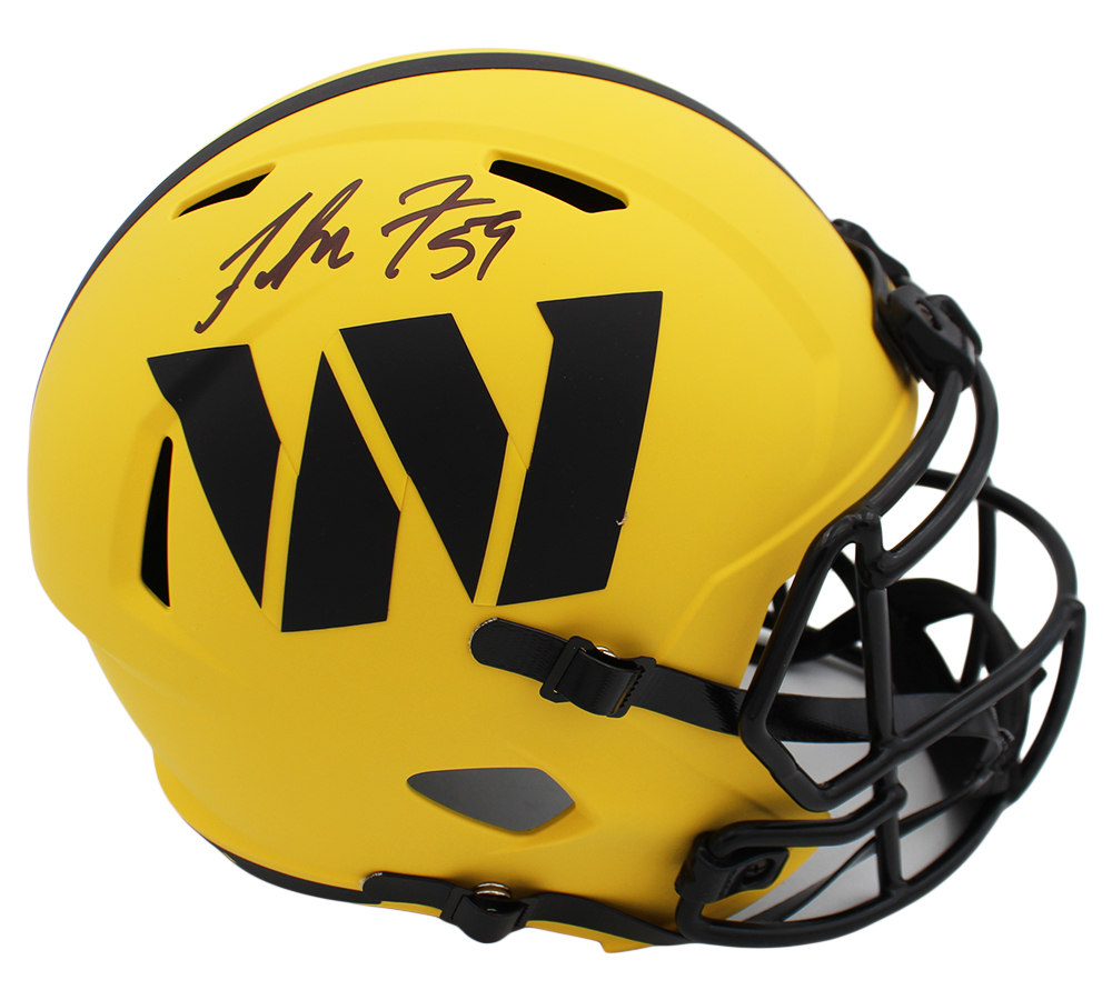 London Fletcher Signed Washingon Commanders Speed Full Size Rave NFL Helmet