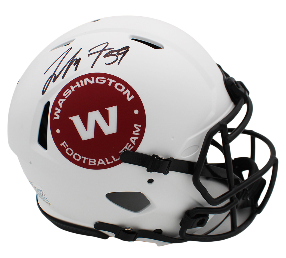London Fletcher Signed Washingon Football Team Speed Authentic Lunar NFL Helmet - Image 2