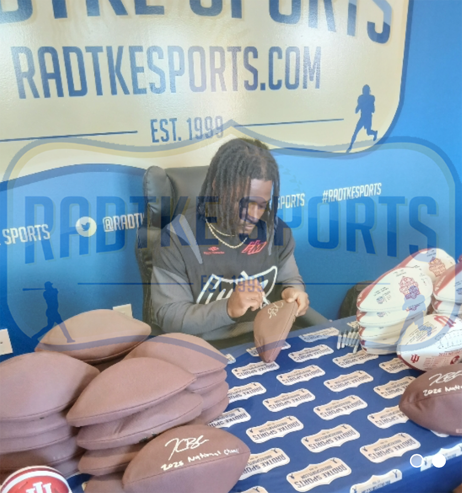 Kaelon Black Signed Indiana Hoosiers Wilson Composite NFL Football with "2025 National Champs" Inscription - Image 3