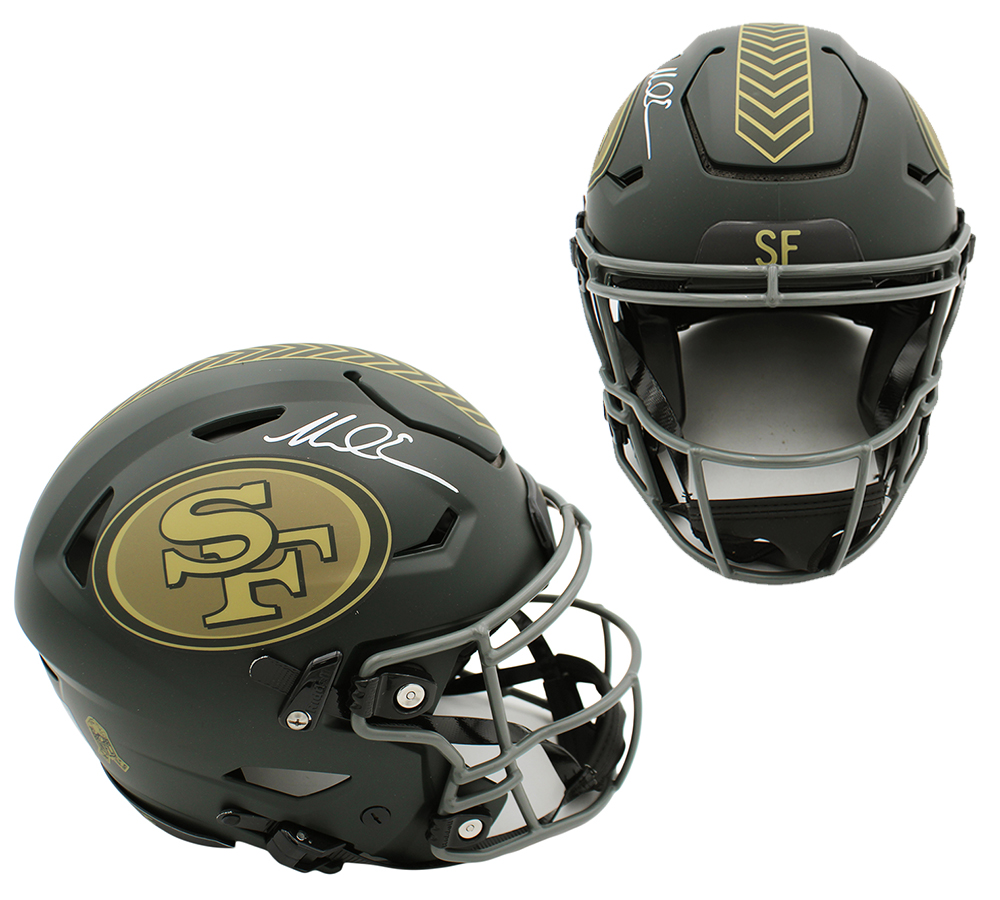 Mike Evans Signed San Francisco 49ers Speed Flex Authentic Salute to Service 4 NFL Helmet