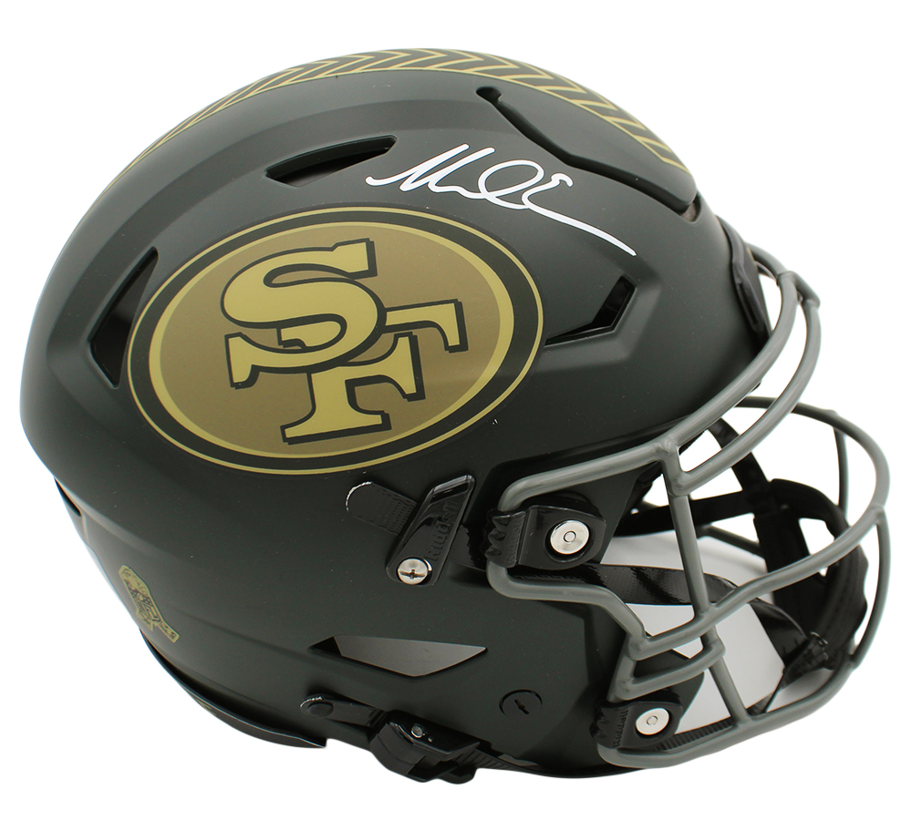 Mike Evans Signed San Francisco 49ers Speed Flex Authentic Salute to Service 4 NFL Helmet - Image 2