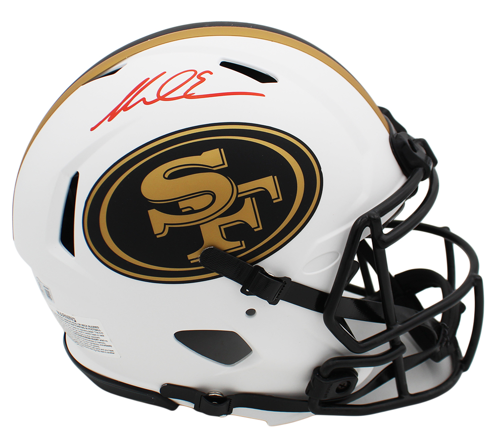 Mike Evans Signed San Francisco 49ers Speed Authentic Lunar NFL Helmet - Image 2